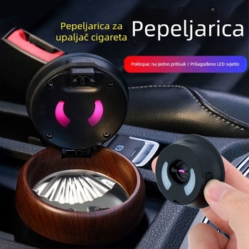 Auto pepeljara s poklopcem za cigarete, unutarnji dodatak s kreativnim dizajnom, neprilagodljiv, Šifra proizvoda 1hz96119088723, Pogodno za korporativne darove