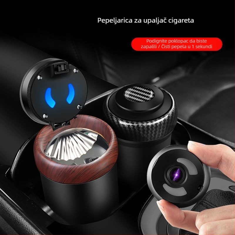 Auto pepeljara s poklopcem za cigarete, unutarnji dodatak s kreativnim dizajnom, neprilagodljiv, Šifra proizvoda 1hz96119088723, Pogodno za korporativne darove