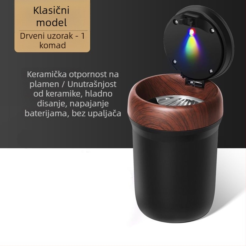 Auto pepeljara s poklopcem za cigarete, unutarnji dodatak s kreativnim dizajnom, neprilagodljiv, Šifra proizvoda 1hz96119088723, Pogodno za korporativne darove