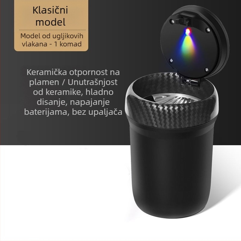 Auto pepeljara s poklopcem za cigarete, unutarnji dodatak s kreativnim dizajnom, neprilagodljiv, Šifra proizvoda 1hz96119088723, Pogodno za korporativne darove