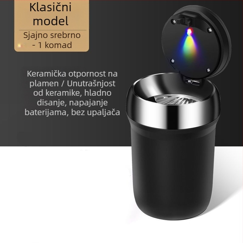 Auto pepeljara s poklopcem za cigarete, unutarnji dodatak s kreativnim dizajnom, neprilagodljiv, Šifra proizvoda 1hz96119088723, Pogodno za korporativne darove