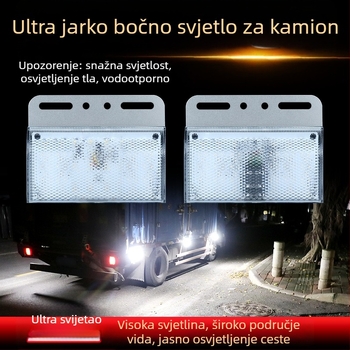 Kamionska bočna projekcijska svjetiljka, LED, 12V, 5W, vijčano montiranje, plastika