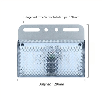 Kamionska bočna projekcijska svjetiljka, LED, 12V, 5W, vijčano montiranje, plastika
