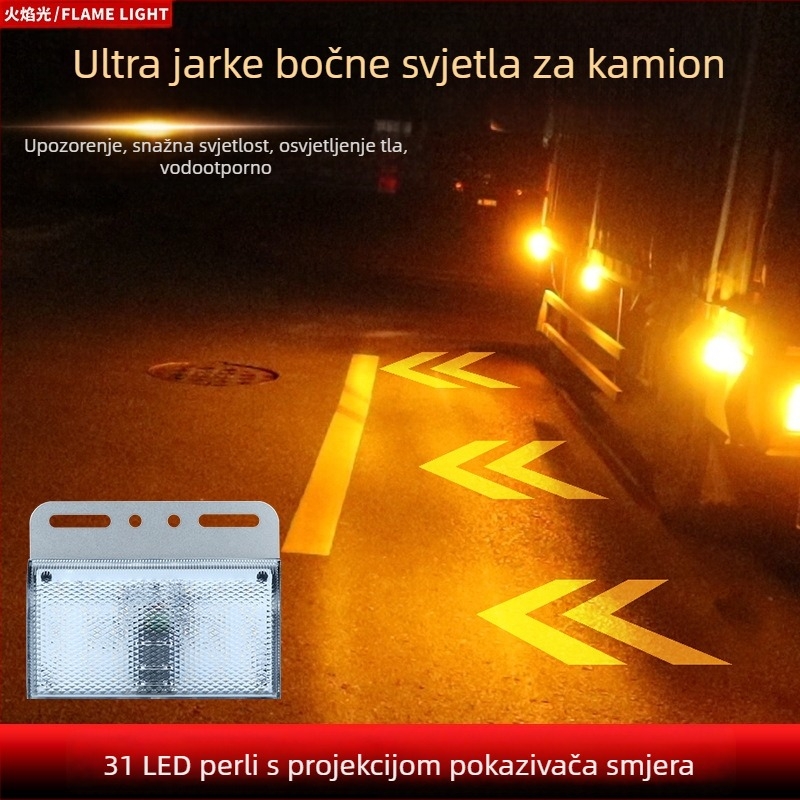 Kamionska bočna projekcijska svjetiljka, LED, 12V, 5W, vijčano montiranje, plastika