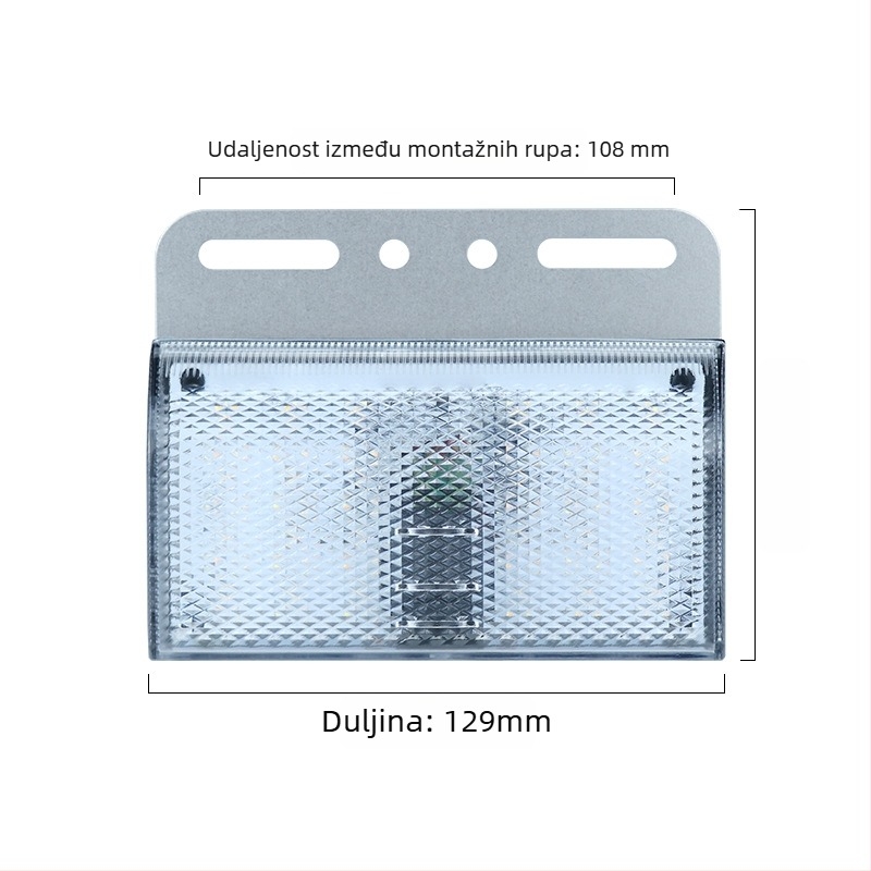 Kamionska bočna projekcijska svjetiljka, LED, 12V, 5W, vijčano montiranje, plastika