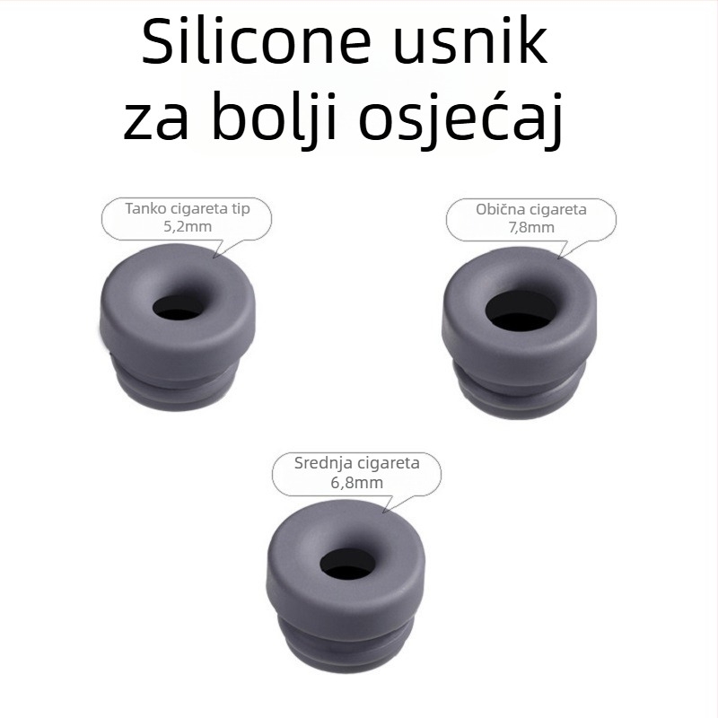 Metalna kutija za cigarete s mini pepelnikom od orahovog drveta, gravirano, model 02, 70 g