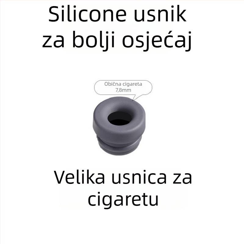 Metalna kutija za cigarete s mini pepelnikom od orahovog drveta, gravirano, model 02, 70 g