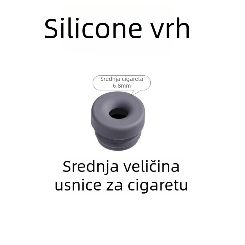 Metalna kutija za cigarete s mini pepelnikom od orahovog drveta, gravirano, model 02, 70 g