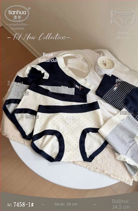 Ženske gaćice sa srednjim strukom od modalnog materijala, jacquard tkanina, podstava od svile dud