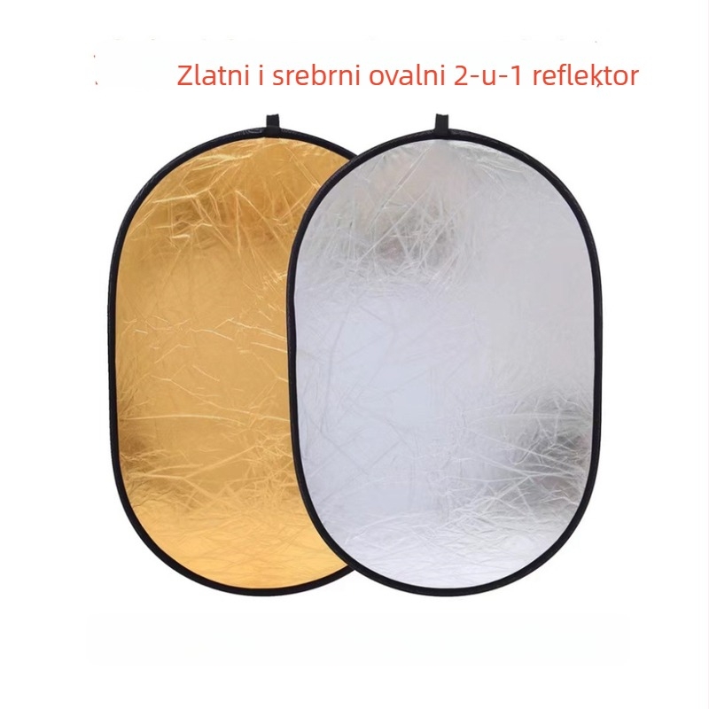 Peto-u jednoj reflektor, kružni sklopivi studijski panel s reflektirajućom tkaninom, prošireni dimenzije 90x120 cm, težina 0,72 kg, pogodan za fotografiranje odjeće