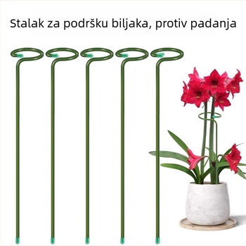Opora za biljke protiv prevrtanja – metalna šipka s plastičnim premazom, stalak za cvijeće