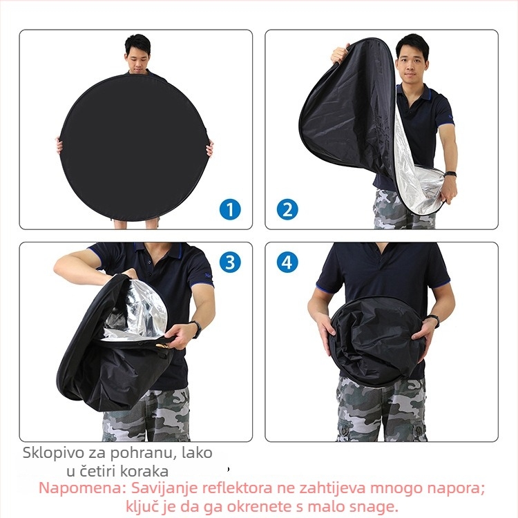PULUZ Fat Cow 5-u-1 foto reflektor s pozadinskom tkaninom, sklopna ploča za osvjetljenje, čelične opruge, spandex, model PU5110