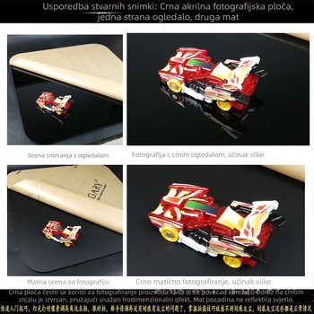 Akrilni pozadinski ploč s jedne strane ogledalom i mat završnim slojem za fotografiranje proizvoda; prilagodljive opcije