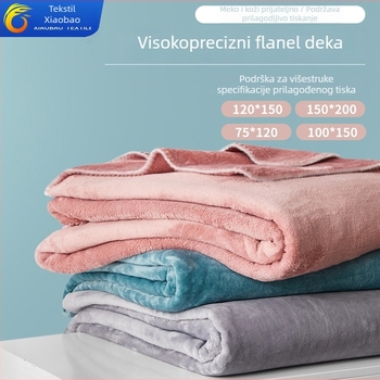 Flanel deka, jednobojna, poliester vlakno, težina ispod 300 g, pogodna za četiri sezone, prilagodljiva obrada