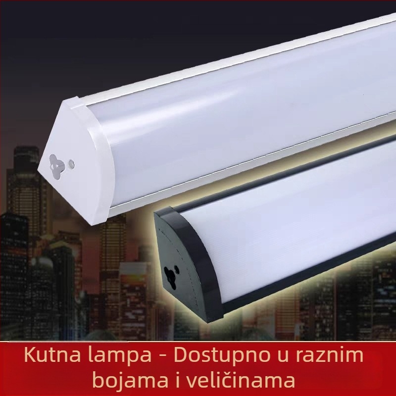 LED zidna lampa, površinska montaža, pravokutni kut, trokutasti oblik, PVC sjenilo, 220V, E40 priključak, spojeno na Tmall Elf
