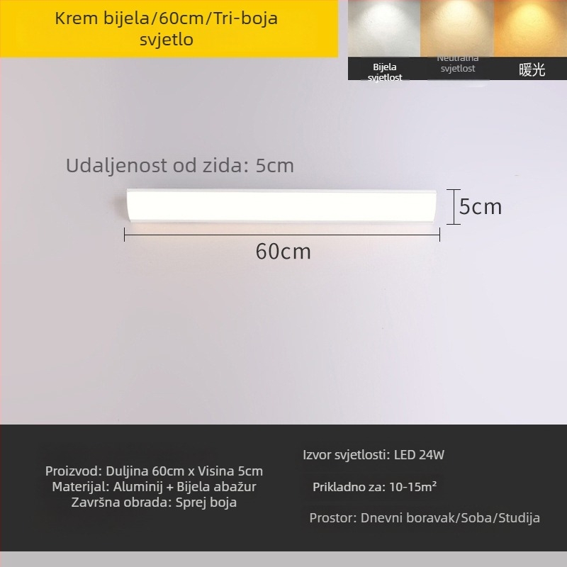 LED zidna lampa, površinska montaža, pravokutni kut, trokutasti oblik, PVC sjenilo, 220V, E40 priključak, spojeno na Tmall Elf