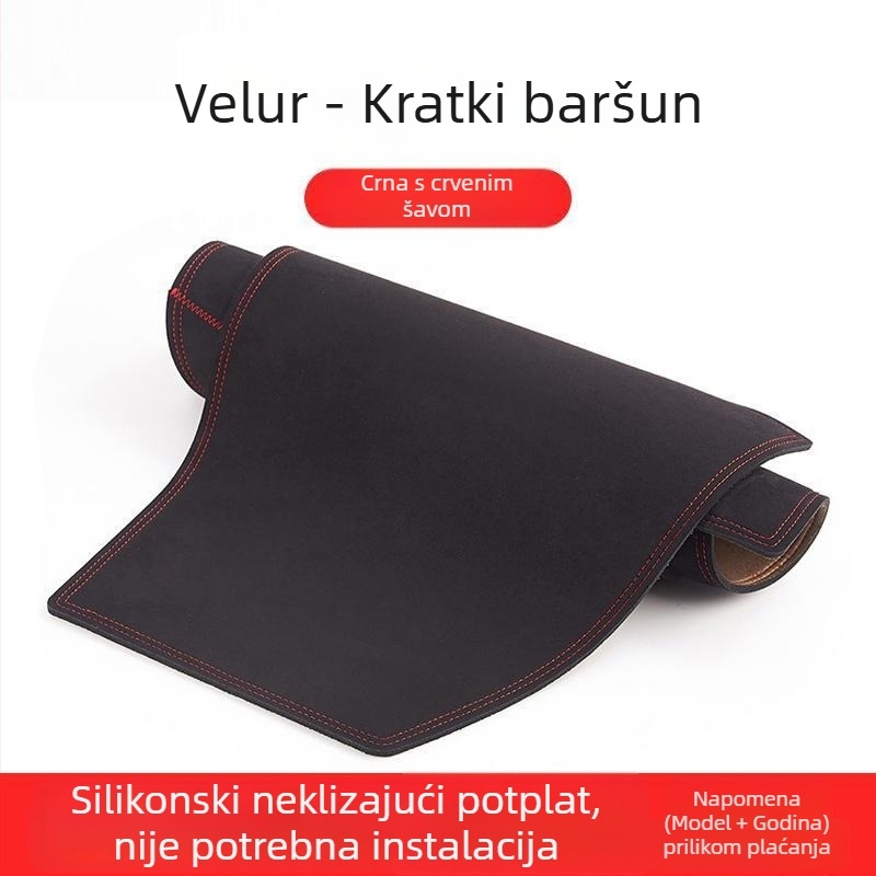 Mat za zaštitu od sunca za ploču automobila i središnju konzolu, s teksturom nubuka i toplinskom izolacijom