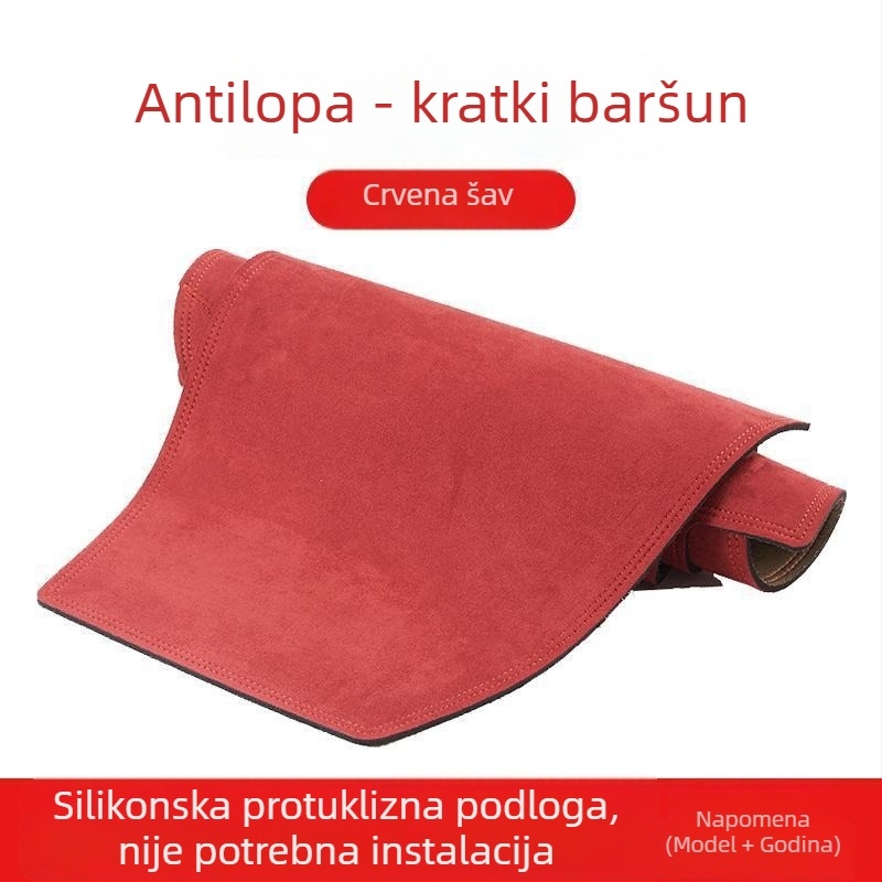 Mat za zaštitu od sunca za ploču automobila i središnju konzolu, s teksturom nubuka i toplinskom izolacijom