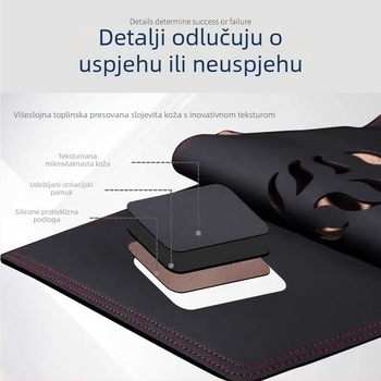 Mata za ploču instrumenta od mikrovlakna kože s logotipom