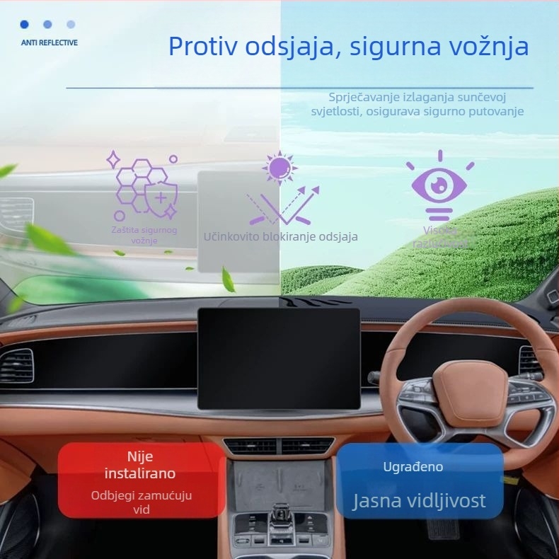 BYD Sealion 05 EV07 Desna verzija središnje konzole – podložka protiv odsjaja od ultrafine kože, otisak logotipa, šifra 3ZH32082652749