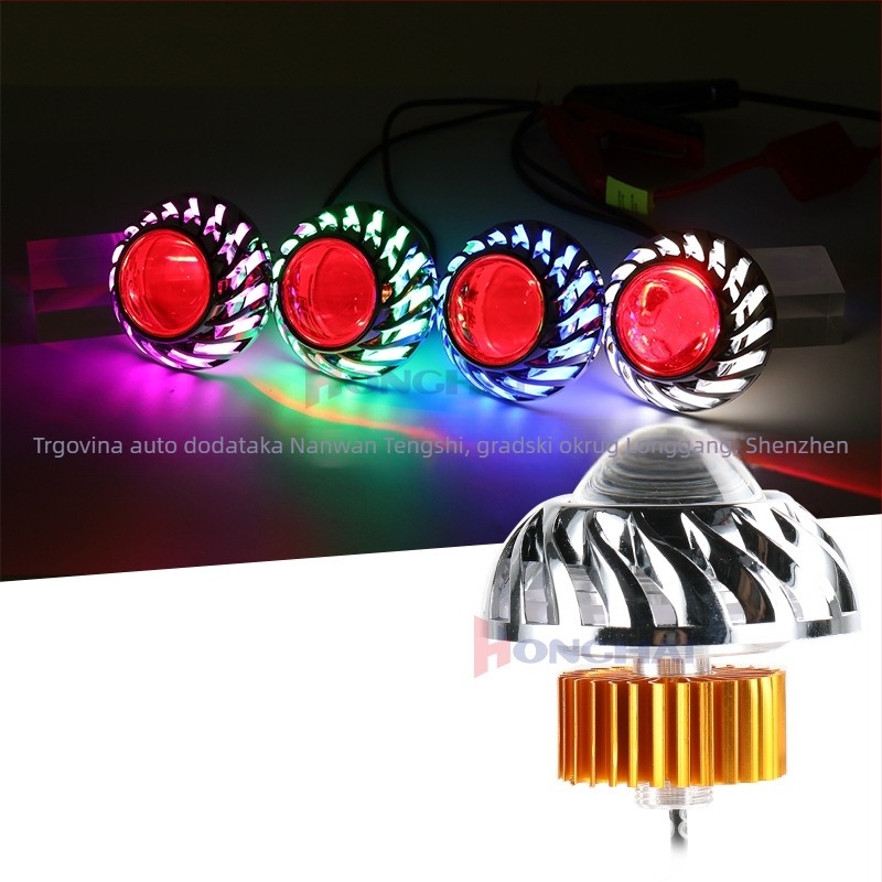 Ugrađeni motocikl svjetlo prednje svjetlo s anđeoskim i demonskim očima LED prstenovima, SMD LED, 12V, 11W, 1100LM, IP20