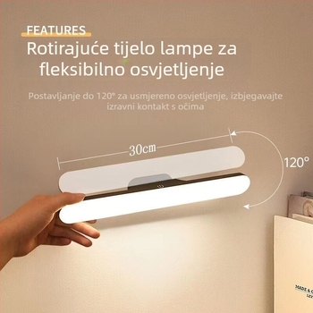 Inteligentna stolna lampa s magnetskim brzom punjenjem, glatko podešavanje temperature boje, dodirni prekidač, USB napajanje, zaštita očiju za učenje