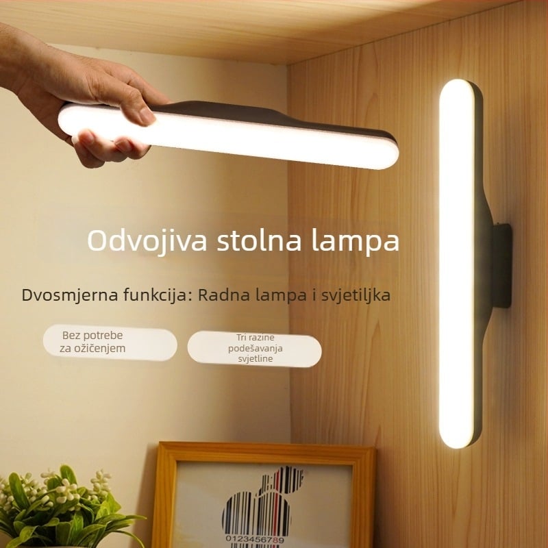 Inteligentna stolna lampa s magnetskim brzom punjenjem, glatko podešavanje temperature boje, dodirni prekidač, USB napajanje, zaštita očiju za učenje