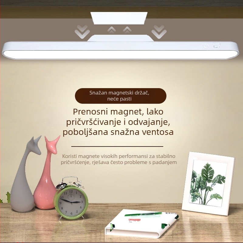 Inteligentna stolna lampa s magnetskim brzom punjenjem, glatko podešavanje temperature boje, dodirni prekidač, USB napajanje, zaštita očiju za učenje