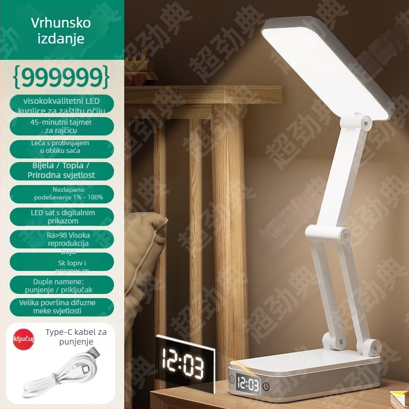 Sklopiva stolna lampa s USB napajanjem i dodirnim upravljanjem, CRI ≥95, napon ≤36V, CE certifikat za studente