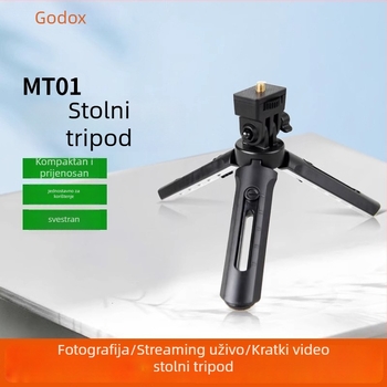 Godox MT01 Mini stativ za fotografiju s LED videom i bljeskalicom, kompatibilan s DSLR i bezzrcnim kamerama
