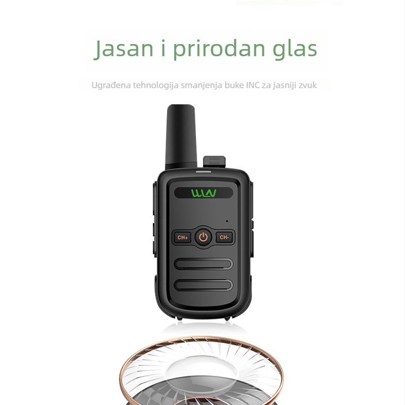 Dvosmjerna radijska postaja – potpuno uređaj, 400–480 MHz, 5 W, 16 kanala, do 3 km dometa, baterija 2800 mAh