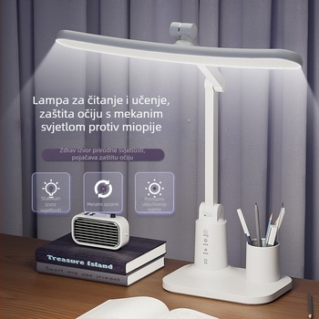 Arc LED stolna lampa za učenje s zaštitom očiju, s ugrađenom baterijom, dodirnim prekidačem i vremenskim programom za noćno čitanje