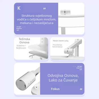 Arc LED stolna lampa za učenje s zaštitom očiju, s ugrađenom baterijom, dodirnim prekidačem i vremenskim programom za noćno čitanje