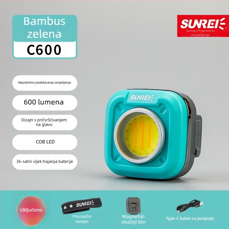 LED kamp lampica snažnim magnetskim držačem, 6W, 1200mAh punjiva, prijenosno vanjsko svjetlo