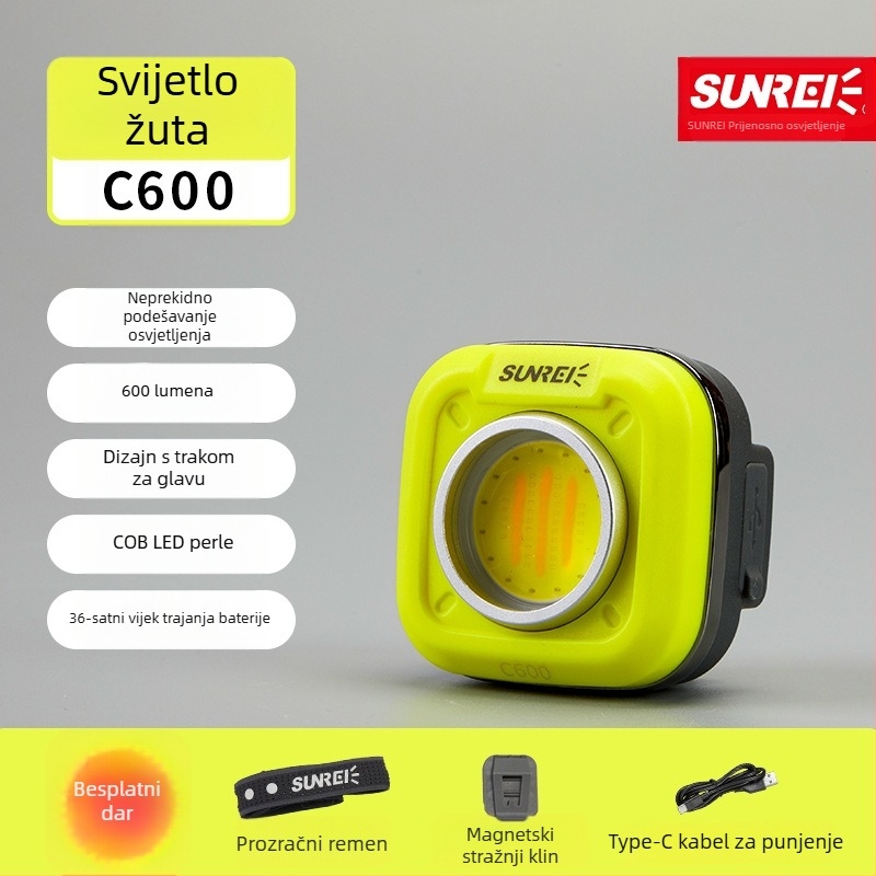 LED kamp lampica snažnim magnetskim držačem, 6W, 1200mAh punjiva, prijenosno vanjsko svjetlo