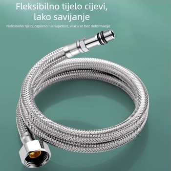 Opletena nehrđajući čelik vodovodna crijevo za dovod vode za umivaonik — Model Yh-jsg791; Materijal: nehrđajući čelik; Nominalni tlak: 1.5; Radna temperatura: 90; Ugradnja: univerzalno