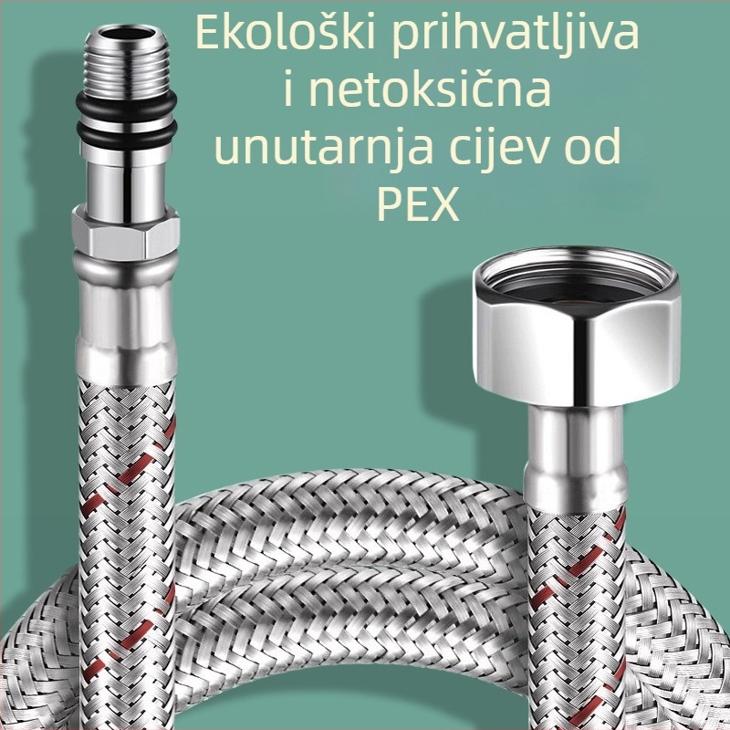 Opletena nehrđajući čelik vodovodna crijevo za dovod vode za umivaonik — Model Yh-jsg791; Materijal: nehrđajući čelik; Nominalni tlak: 1.5; Radna temperatura: 90; Ugradnja: univerzalno