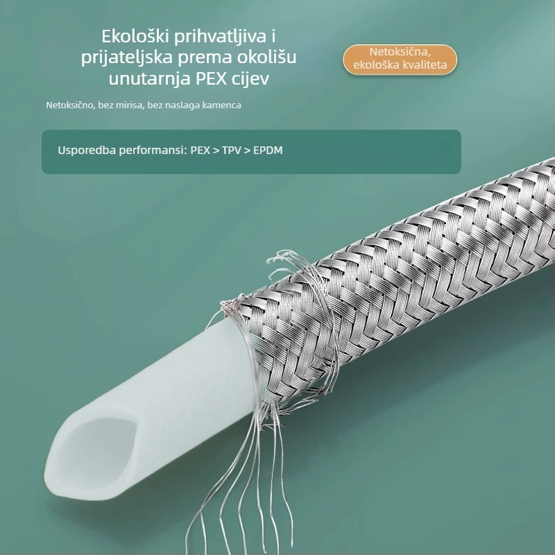 Opletena nehrđajući čelik vodovodna crijevo za dovod vode za umivaonik — Model Yh-jsg791; Materijal: nehrđajući čelik; Nominalni tlak: 1.5; Radna temperatura: 90; Ugradnja: univerzalno