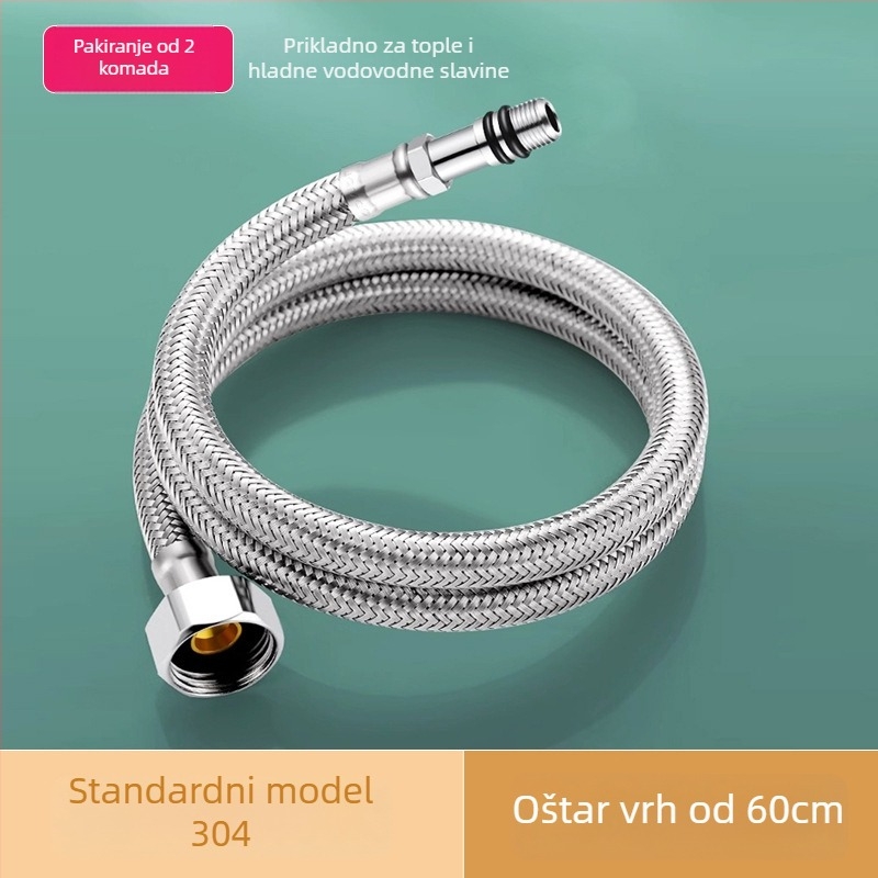 Opletena nehrđajući čelik vodovodna crijevo za dovod vode za umivaonik — Model Yh-jsg791; Materijal: nehrđajući čelik; Nominalni tlak: 1.5; Radna temperatura: 90; Ugradnja: univerzalno