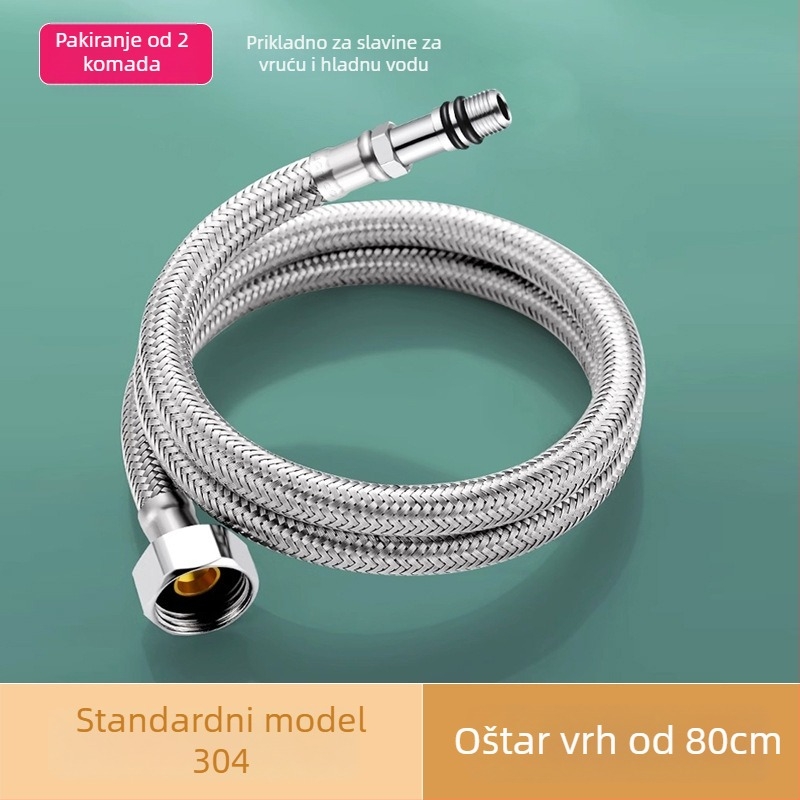Opletena nehrđajući čelik vodovodna crijevo za dovod vode za umivaonik — Model Yh-jsg791; Materijal: nehrđajući čelik; Nominalni tlak: 1.5; Radna temperatura: 90; Ugradnja: univerzalno