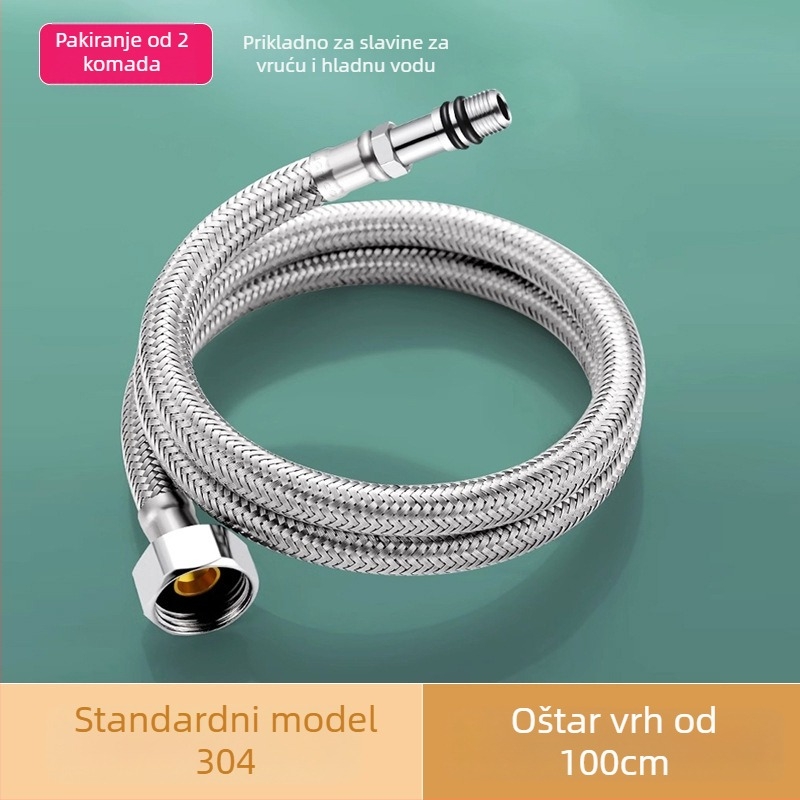 Opletena nehrđajući čelik vodovodna crijevo za dovod vode za umivaonik — Model Yh-jsg791; Materijal: nehrđajući čelik; Nominalni tlak: 1.5; Radna temperatura: 90; Ugradnja: univerzalno