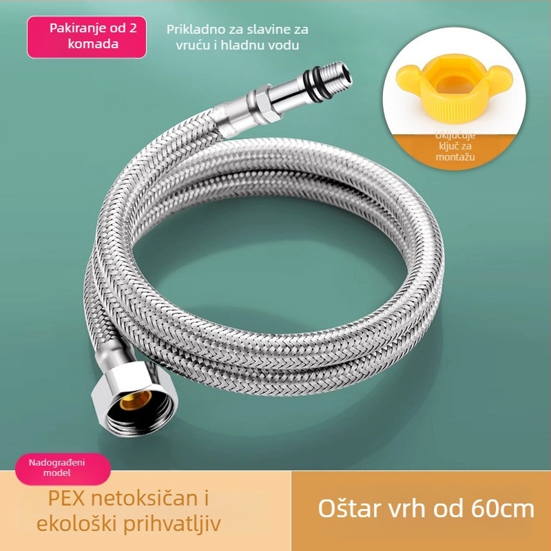 Opletena nehrđajući čelik vodovodna crijevo za dovod vode za umivaonik — Model Yh-jsg791; Materijal: nehrđajući čelik; Nominalni tlak: 1.5; Radna temperatura: 90; Ugradnja: univerzalno