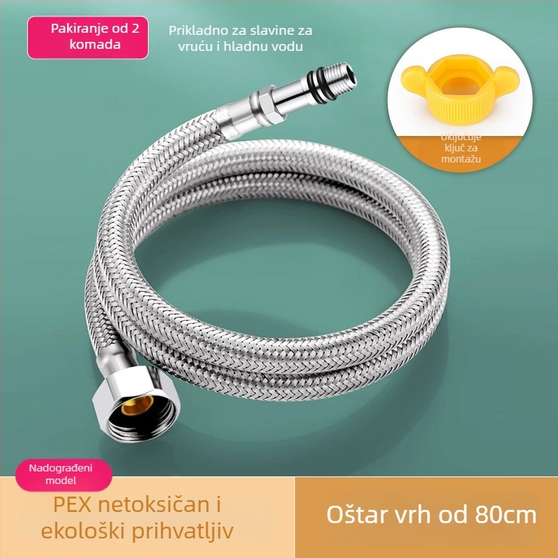 Opletena nehrđajući čelik vodovodna crijevo za dovod vode za umivaonik — Model Yh-jsg791; Materijal: nehrđajući čelik; Nominalni tlak: 1.5; Radna temperatura: 90; Ugradnja: univerzalno