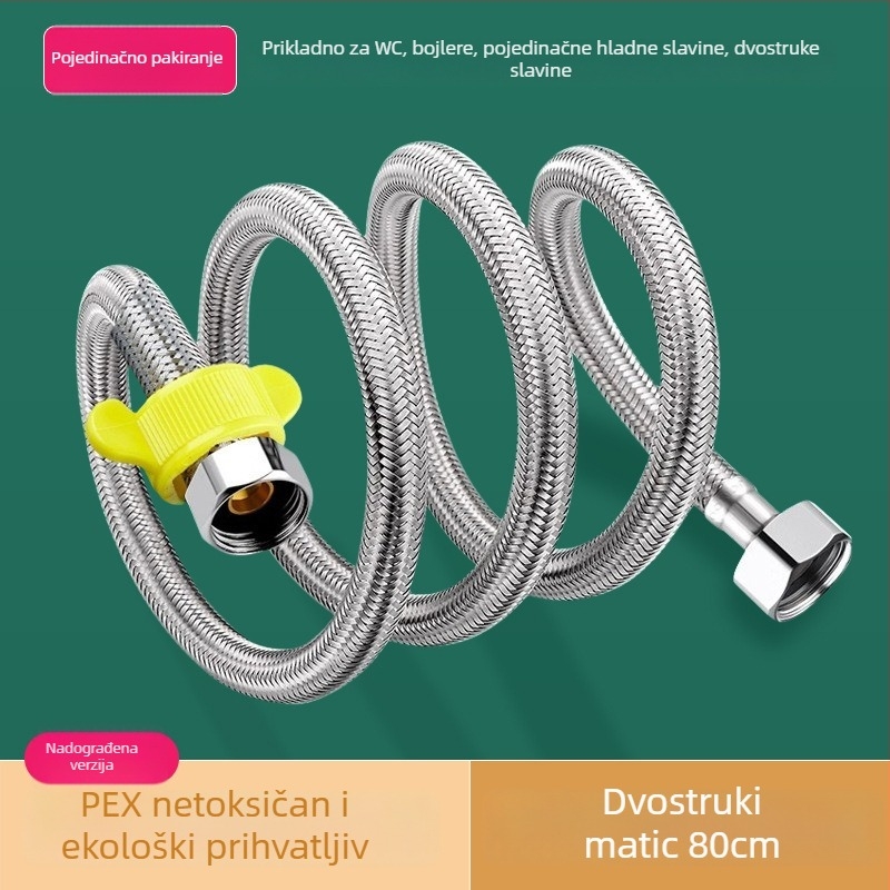 Opletena nehrđajući čelik vodovodna crijevo za dovod vode za umivaonik — Model Yh-jsg791; Materijal: nehrđajući čelik; Nominalni tlak: 1.5; Radna temperatura: 90; Ugradnja: univerzalno