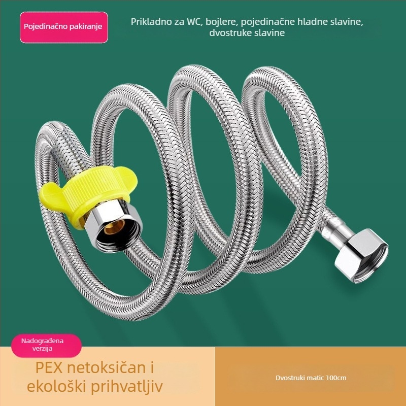 Opletena nehrđajući čelik vodovodna crijevo za dovod vode za umivaonik — Model Yh-jsg791; Materijal: nehrđajući čelik; Nominalni tlak: 1.5; Radna temperatura: 90; Ugradnja: univerzalno