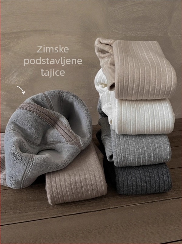 DK878 Dječje debeli tajice s flis podlogom za zimu (unisex)