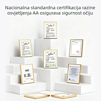 Stolna LED lampa za zaštitu očiju, USB napajanje, tri temperature svjetla 3000K/4000K/6500K, dodirni prekidač, ABS sjenilo