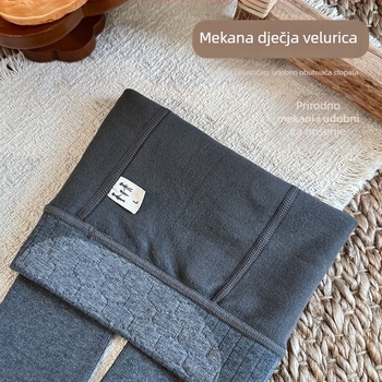 Dječje pamučne tajice s volanim rubom, srednji pojas, dužina 9/10, za djecu 3–8 godina