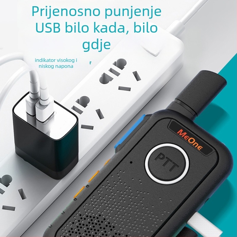 MEONE M1S profesionalni ručni radio – 400–470 MHz, 5 W, 16 kanala, radno napajanje 3,7 V, trajanje baterije 48 h