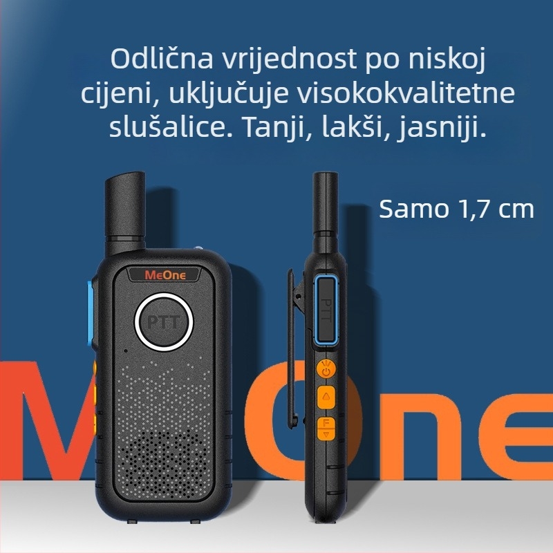 MEONE M1S profesionalni ručni radio – 400–470 MHz, 5 W, 16 kanala, radno napajanje 3,7 V, trajanje baterije 48 h